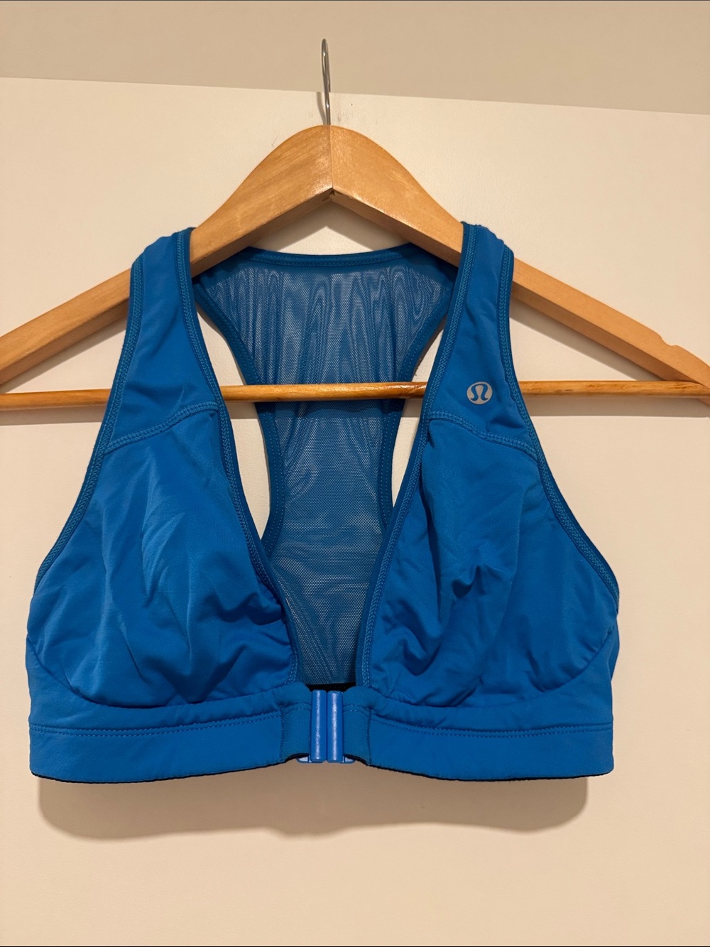 lululemon athletica Vibrant Blue Front-Closure Racerback Sports Bra